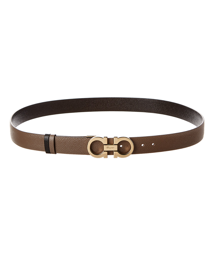 Ferragamo Salvatore  Gancini Reversible & Adjustable Leather Belt