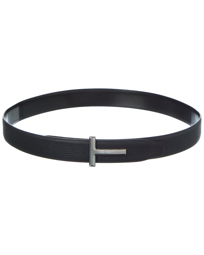 Tom Ford Leather Belt In Blue