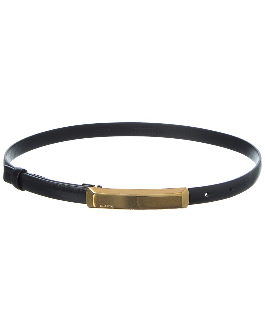 Tom Ford 15mm Leather Belt In Black