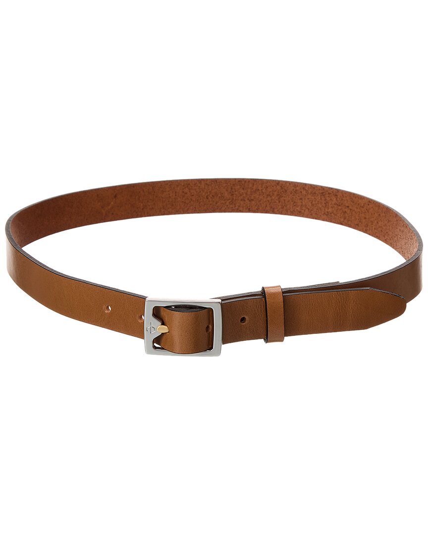 Rag & Bone Brown Leather Boyfriend Belt In Brown