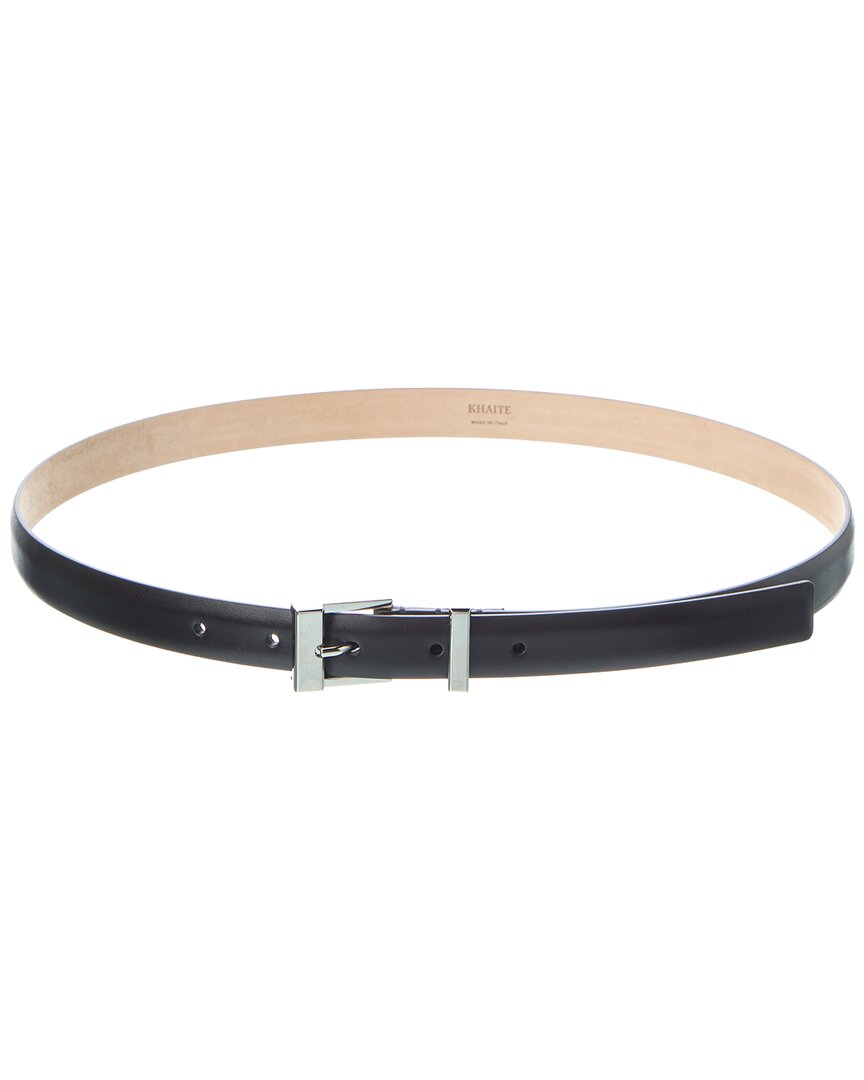 Khaite Manhattan Leather Belt In Black