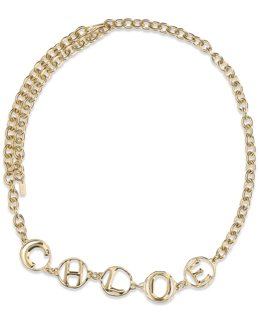 Chloé Brass Belt In Gold