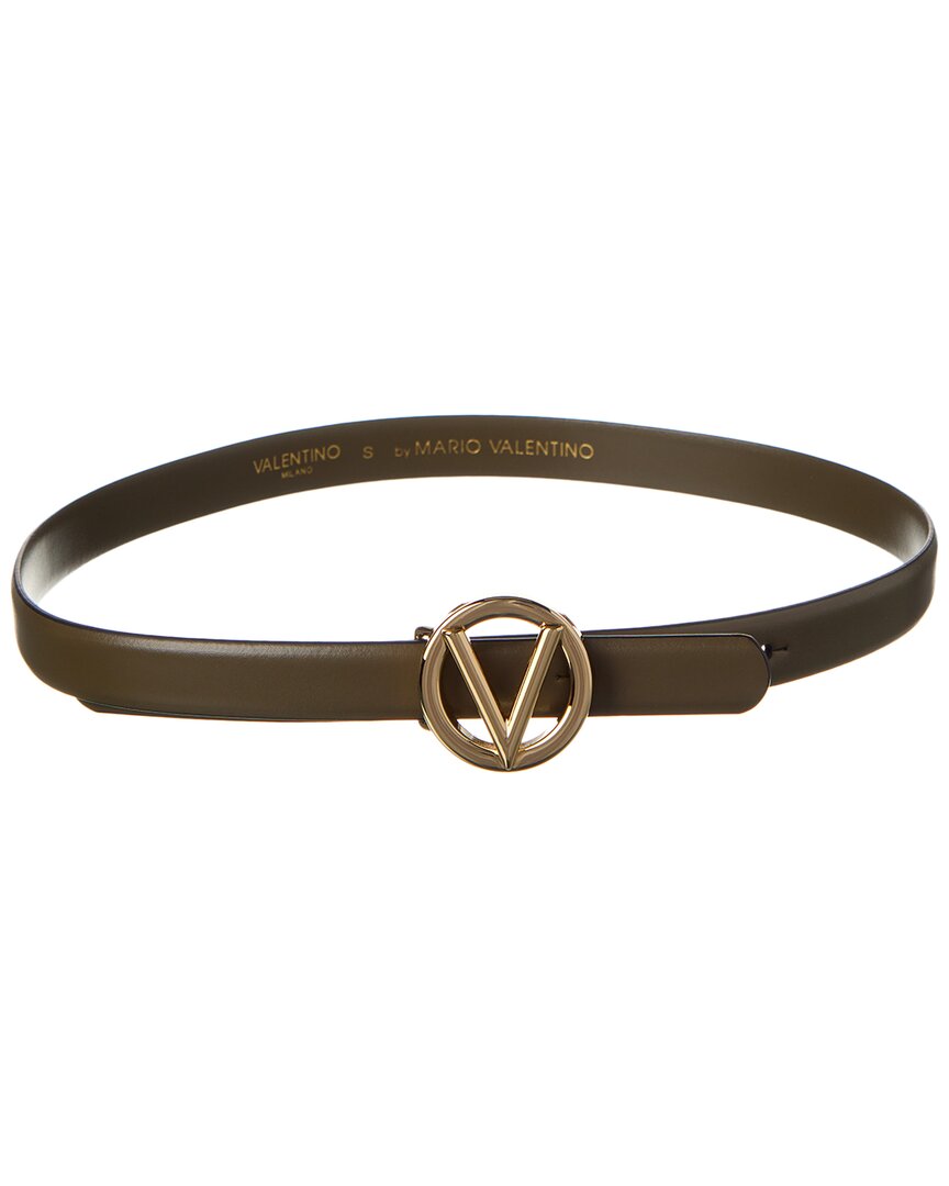 Shop Valentino By Mario Valentino Baby Bombe Leather Belt In Green