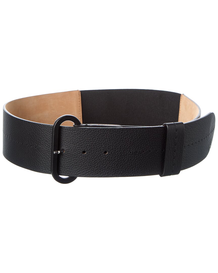 Max Mara Leather Belt In Black