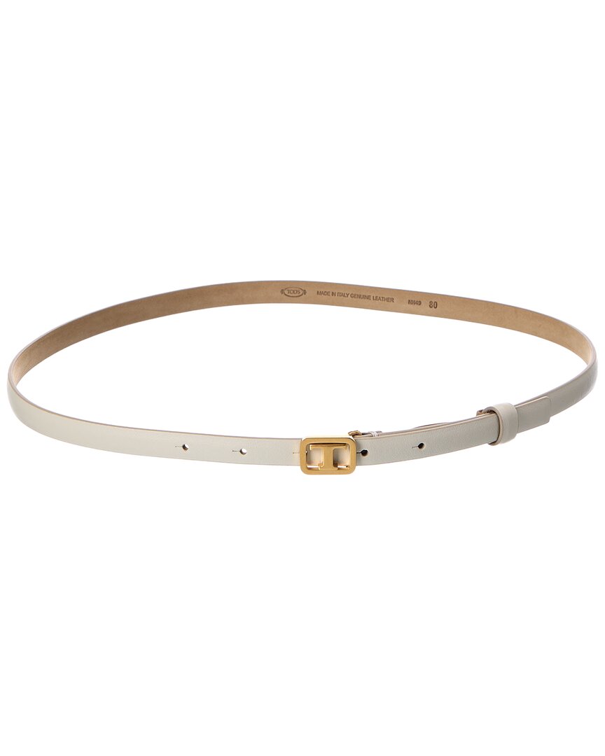 Tod's Leather Belt In White