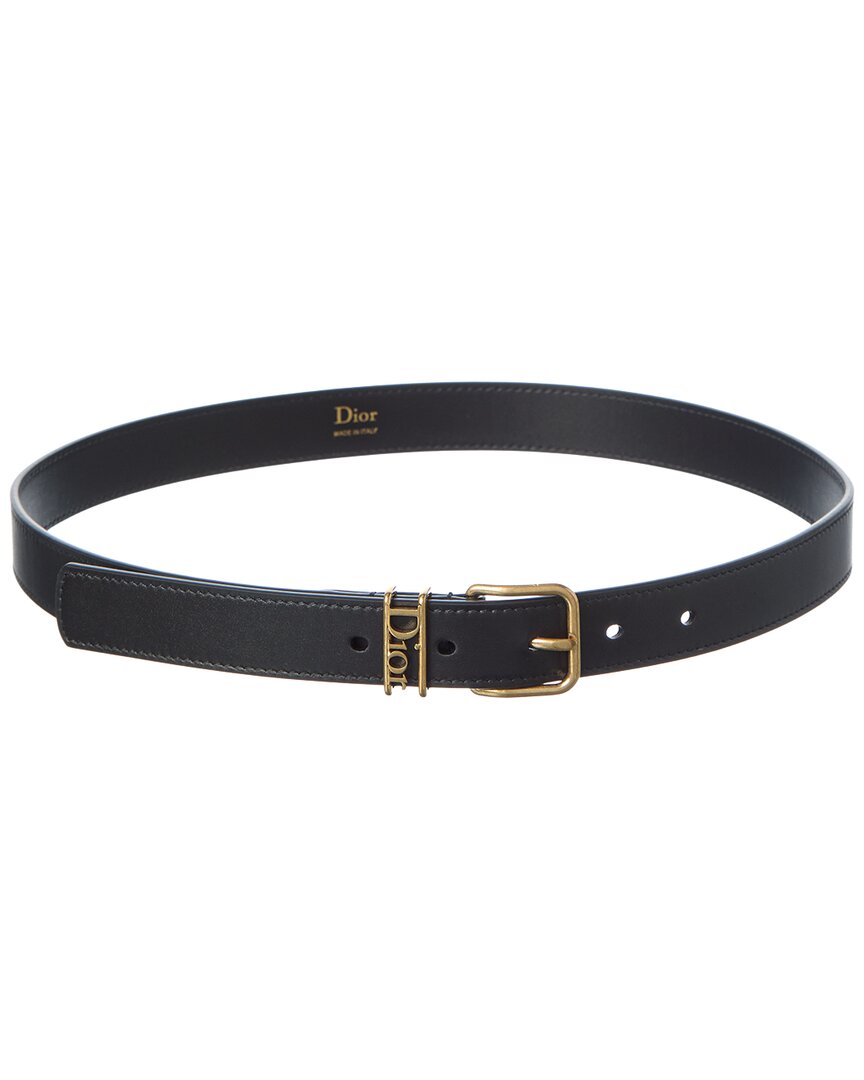 Dior D Dream Leather Belt In Black