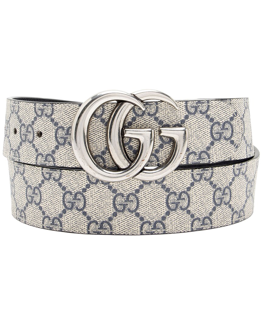 Gucci Gg Marmont Reversible Leather Belt (authentic Pre-loved) In Neutral