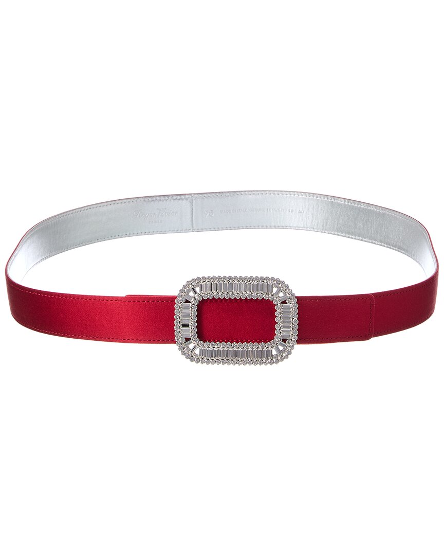 Roger Vivier Satin Belt In Transparent