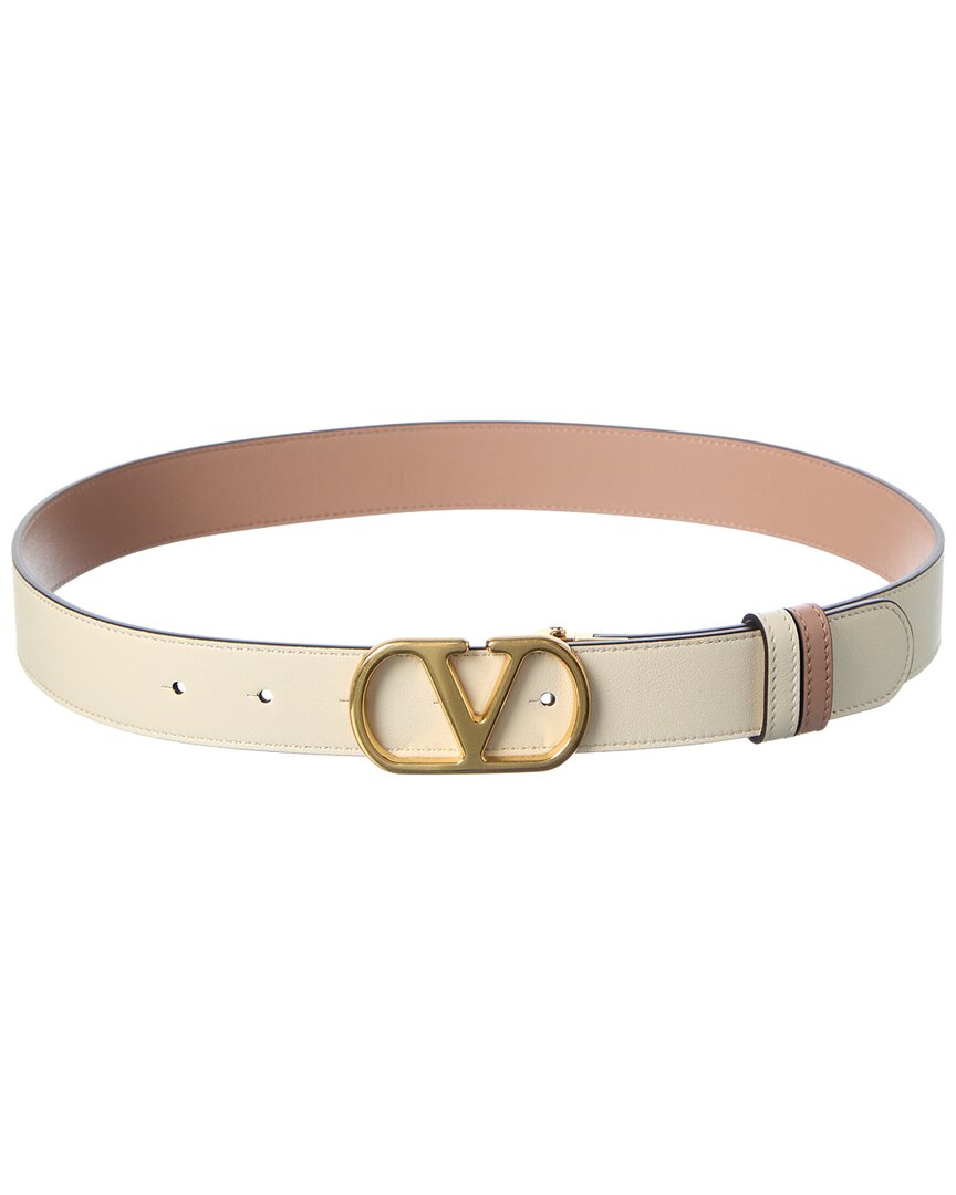 Valentino Garavani Vlogo Signature Belt - Female - Belts - Beige - 85 Cm - Accessories - Image 2