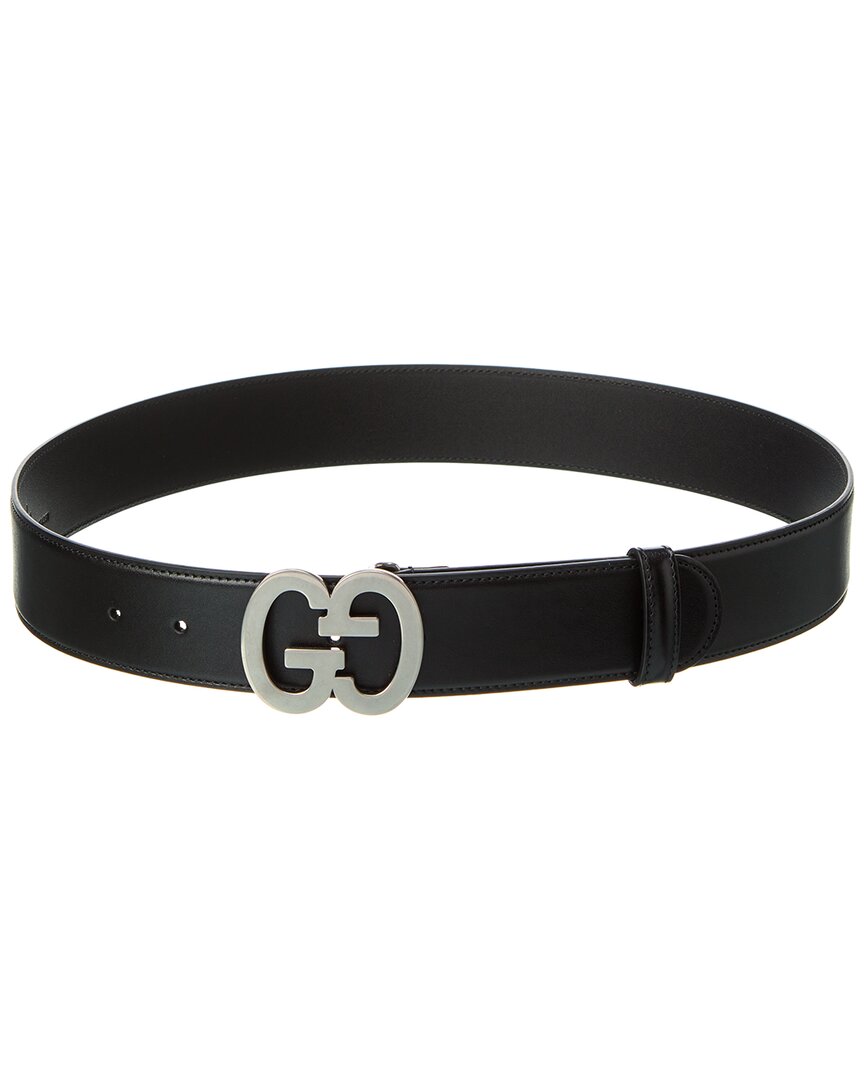 GUCCI GUCCI GG BUCKLE WIDE LEATHER BELT