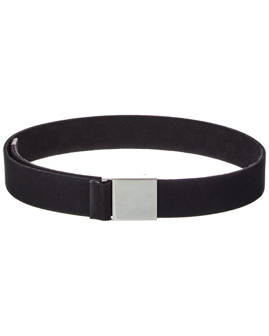 Gucci Reversible Gg Canvas Belt In Black