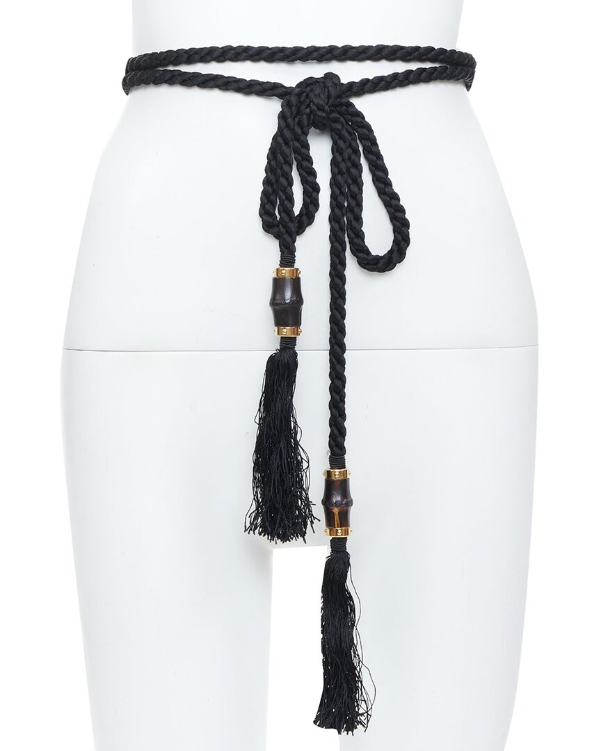 Pre-owned Gucci 2011 Runway Braided Cord Rope Bamboo Tassel Self-wrap Accessory Belt  (authentic Pre-loved)
