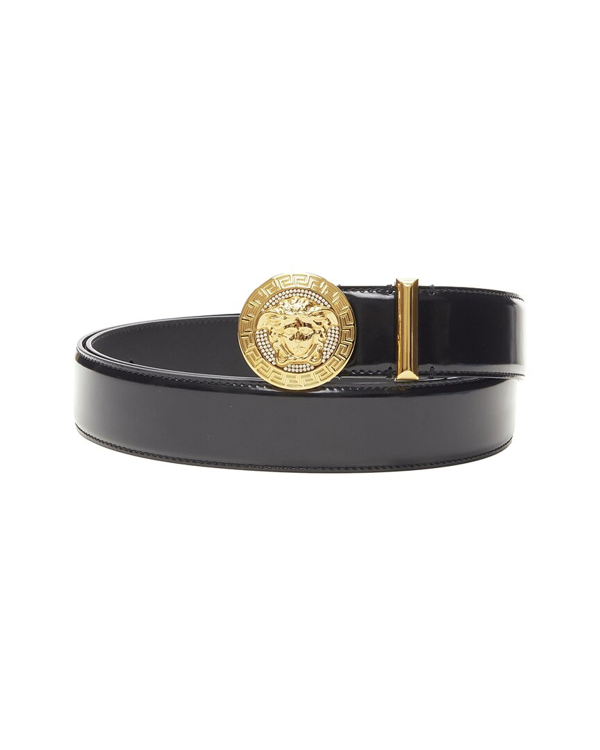 Pre-owned Versace Medusa Biggie Crystal Belt (authentic Pre-loved)