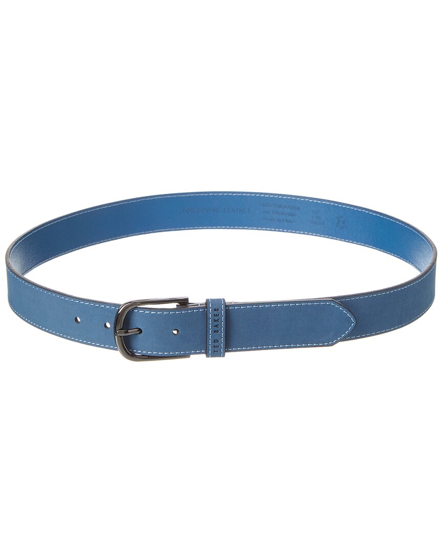 Shop Ted Baker Grisham Leather Belt In Blue