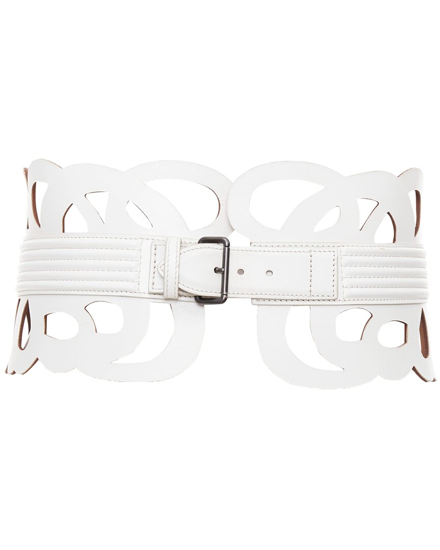 Pre-owned Alaïa Leather Romantic Swirl Corset Belt (authentic Pre-loved)