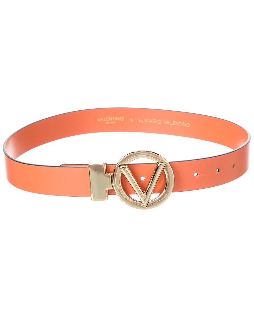 Shop Valentino By Mario Valentino Adela Leather Belt In Orange