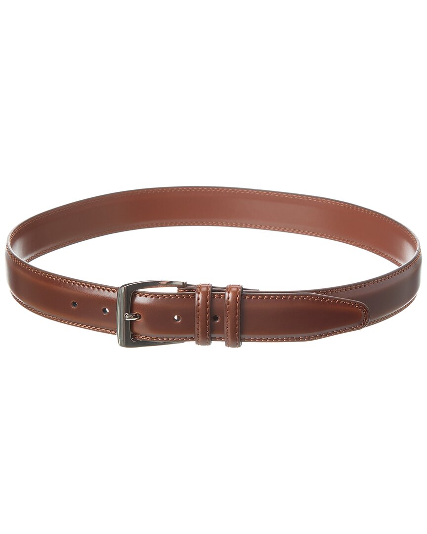 Shop Savile Row Double Leather Belt In Brown