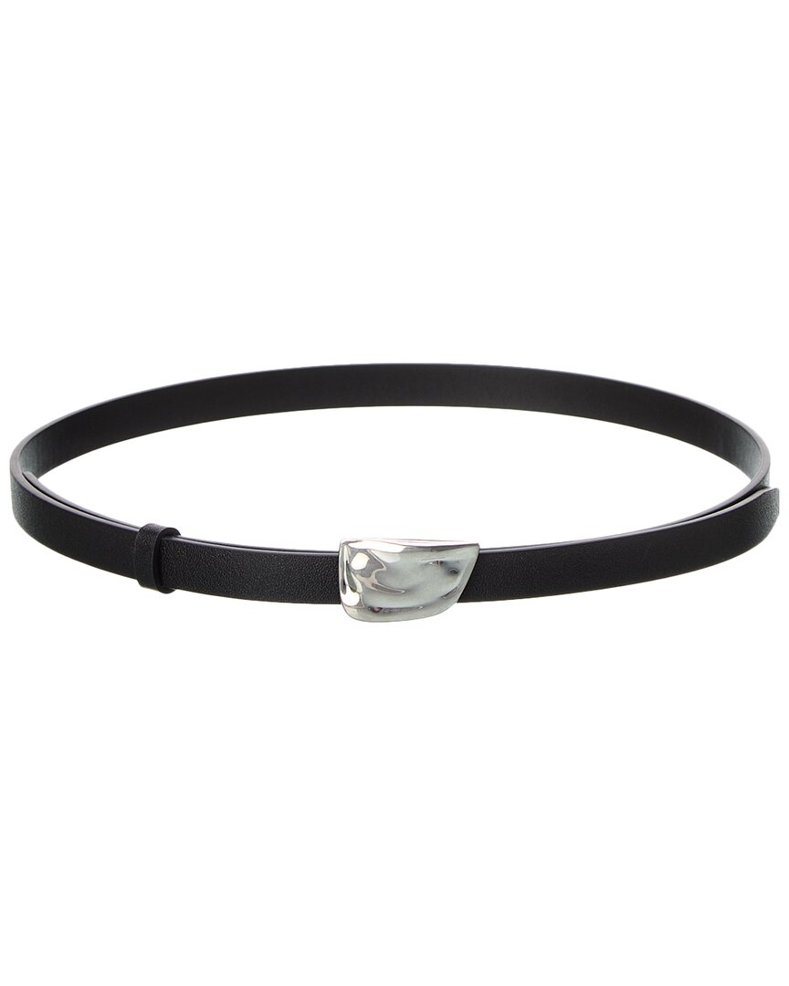 Shop Burberry Shield Leather Belt In Black