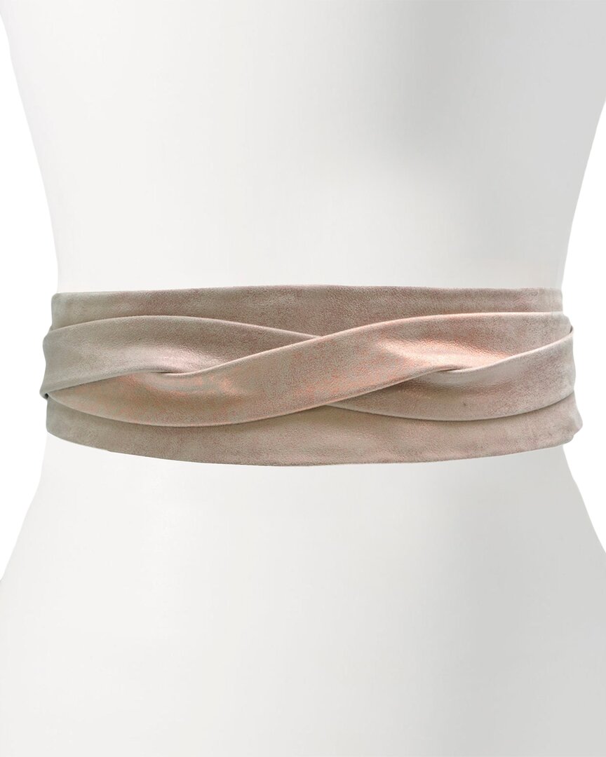 Shop Ada Collection Classic Wrap Leather Belt In Pink