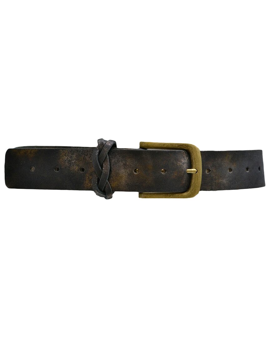 Ada Collection Tough Guy Leather Belt In Black