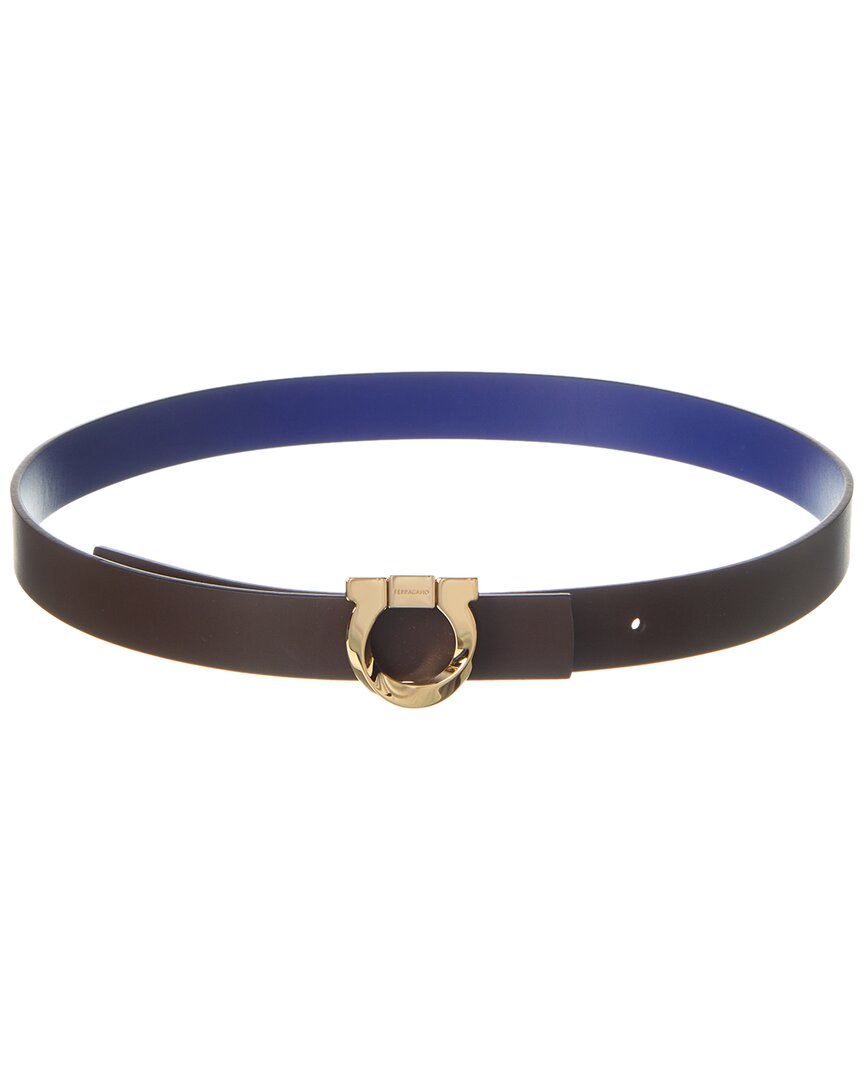 Ferragamo Gancini Torchon Reversible & Adjustable Leather Belt In Green