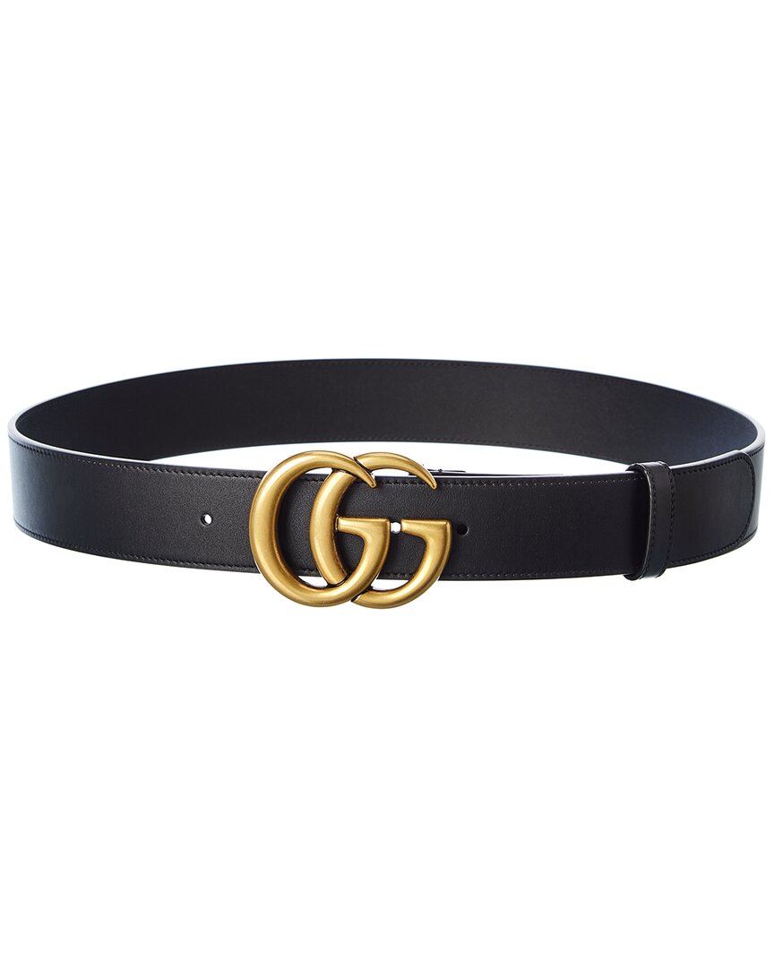 Shop Gucci Double G Leather Belt