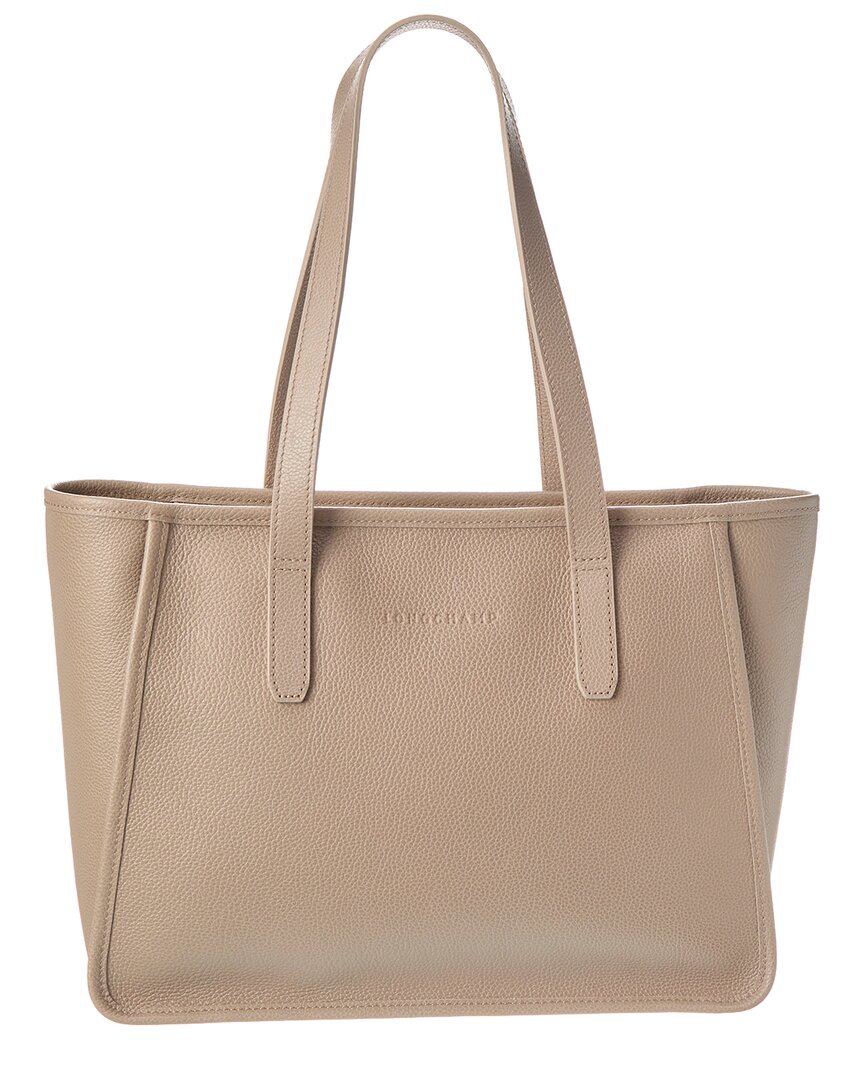 Longchamp Le Foulonne Large Leather Tote In Brown