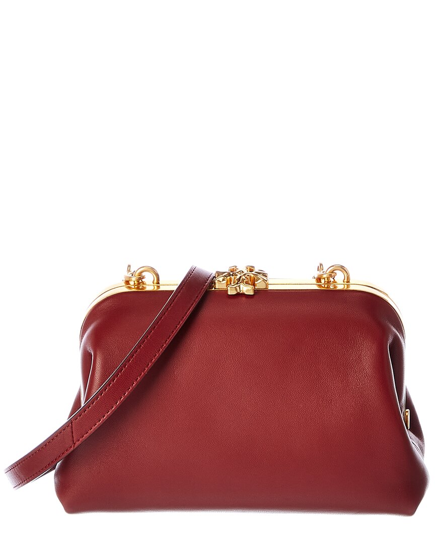 Tory Burch Cleo Small Leather Bag In Red | ModeSens