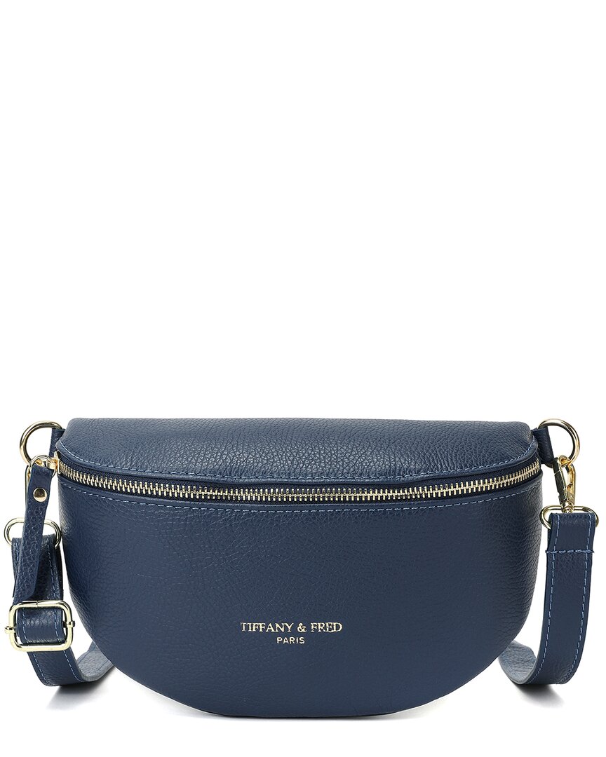 Tiffany & Fred Paris Soft Leather Fanny-pack In Blue
