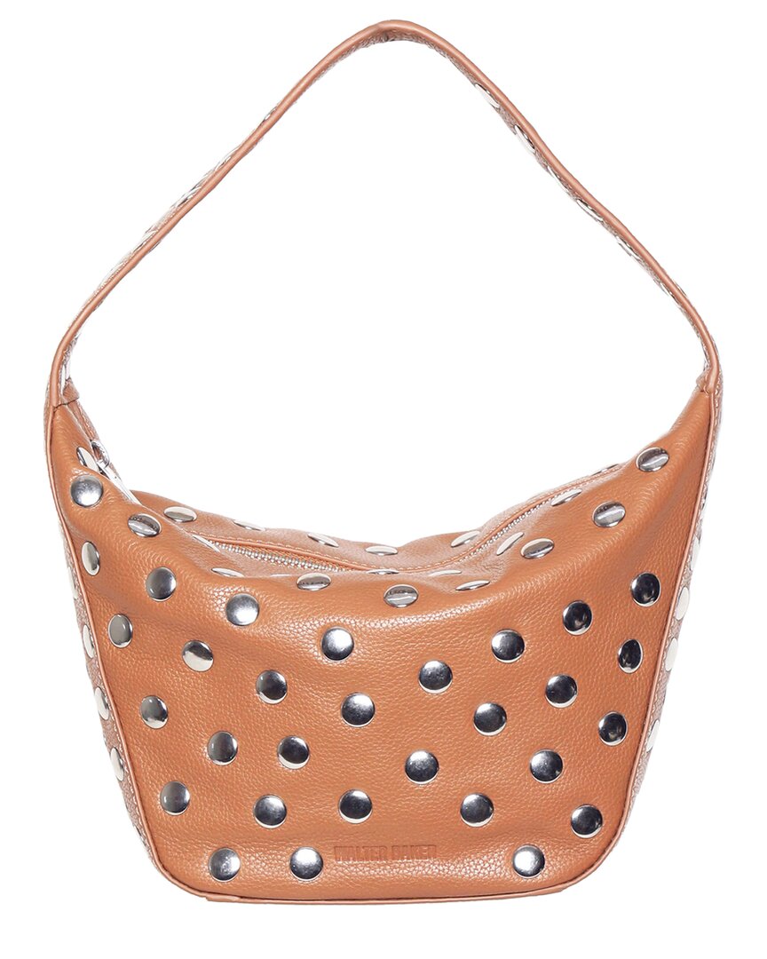 Walter Baker Hendrix Stud Leather Shoulder Bag In Brown