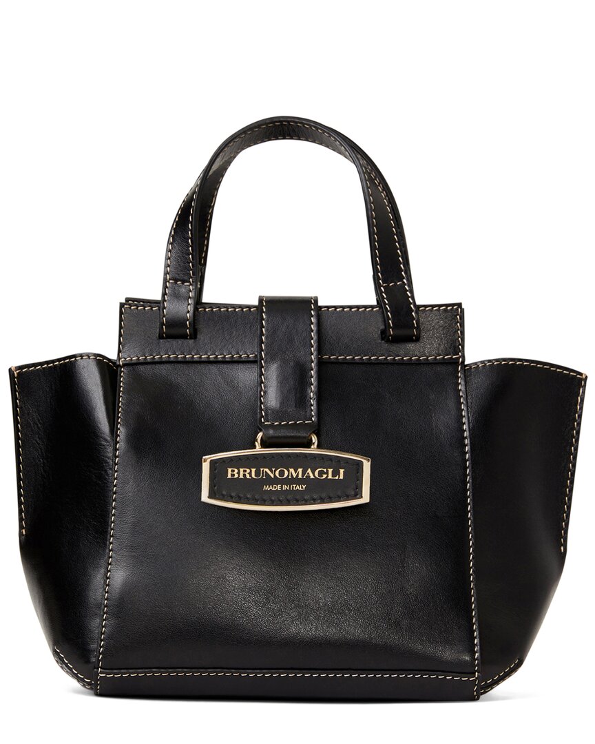 Bruno Magli Eva Leather Mini Bag In Black