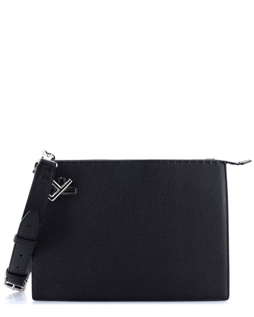Fendi Black Sheep Leather Ff Turnlock Crossbody Selleria Medium (authentic  Pre-loved)