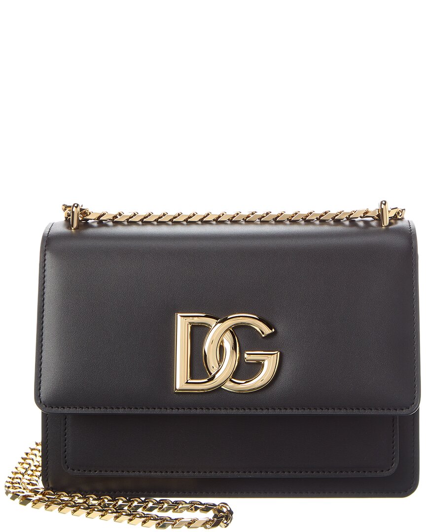 Dolce & Gabbana Dolce&gabbana 3.5 Flap Leather Shoulder Bag In Black
