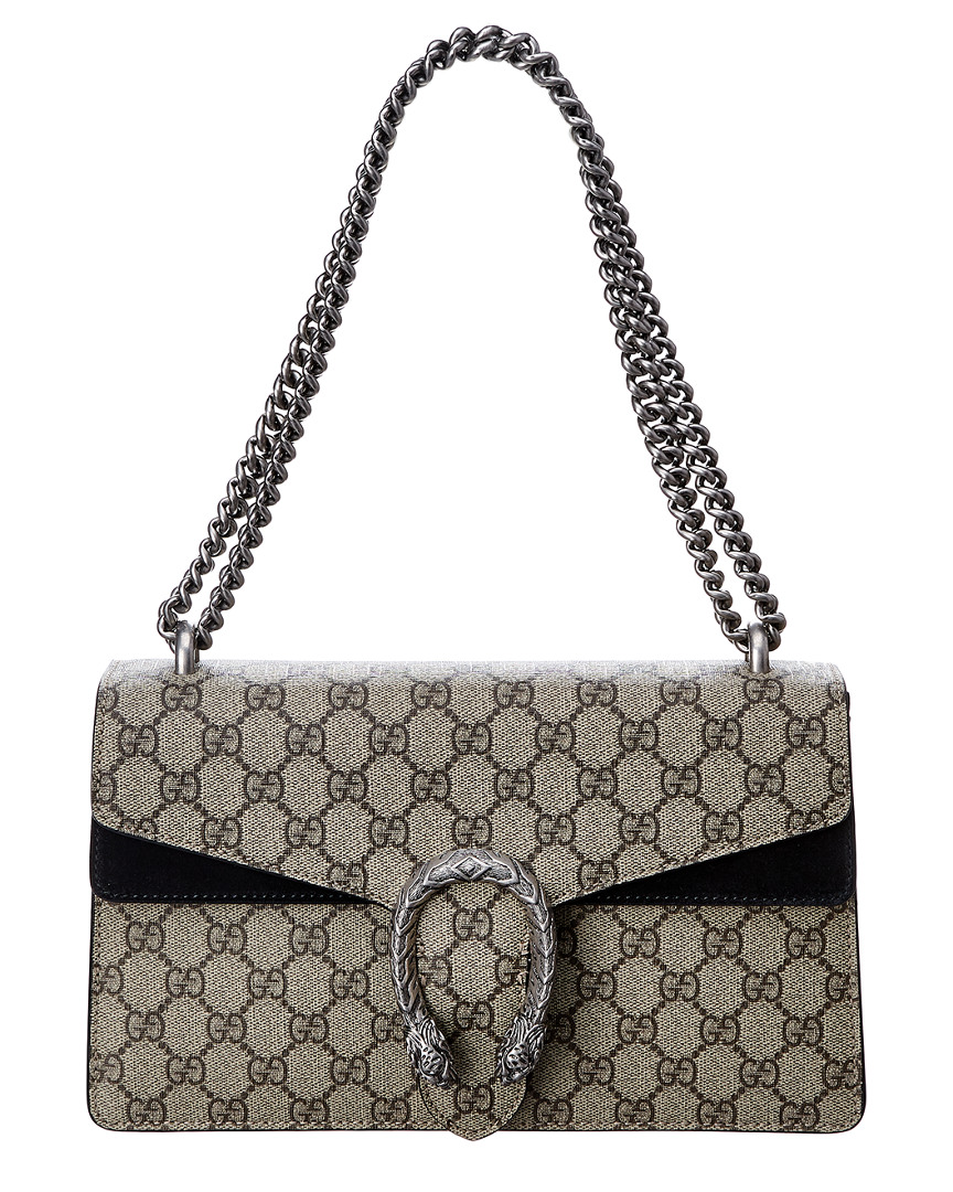 Gucci Dionysus Small Gg Supreme Canvas & Suede Shoulder Bag Women&#39;s | eBay