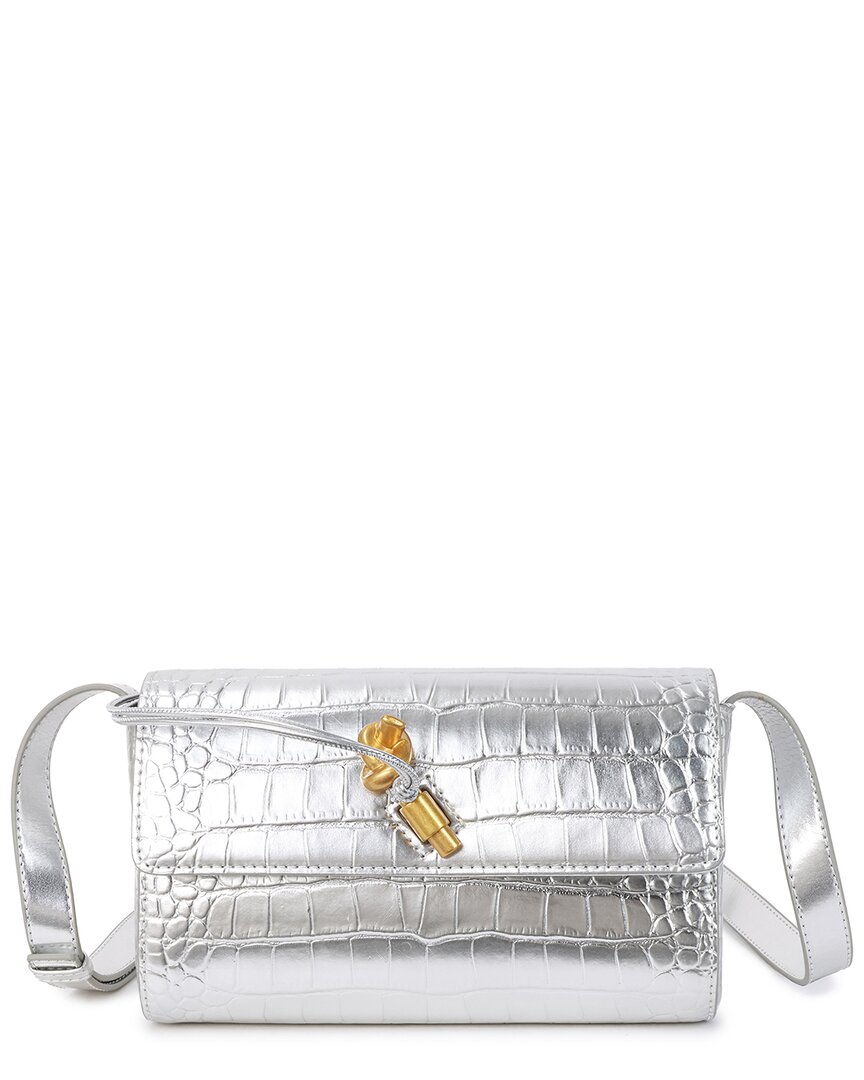 TIFFANY & FRED PARIS TIFFANY & FRED PARIS CROC-EMBOSSED METALLIC LEATHER BAG
