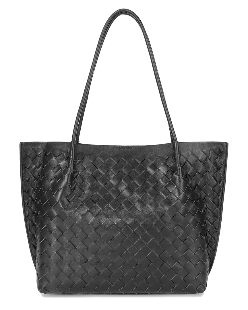 TIFFANY & FRED PARIS TIFFANY & FRED PARIS HAND-WOVEN LARGE LEATHER TOTE 