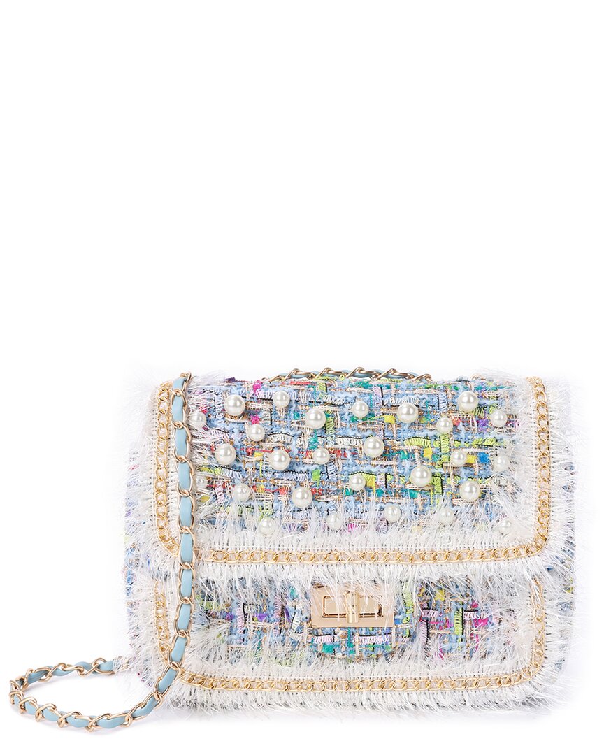 Shop Tiffany & Fred Paris Quilted Tweed & Pearls Messenger Bag