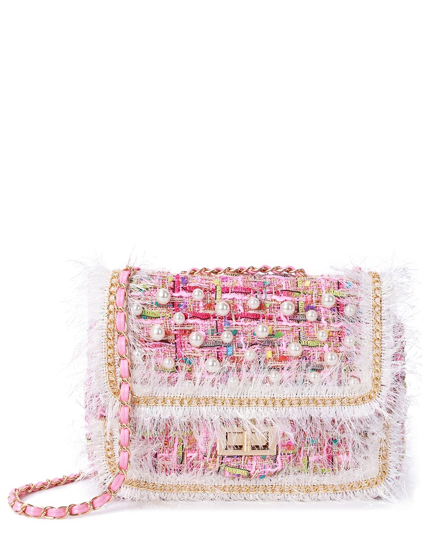 Shop Tiffany & Fred Paris Quilted Tweed & Pearls Messenger Bag