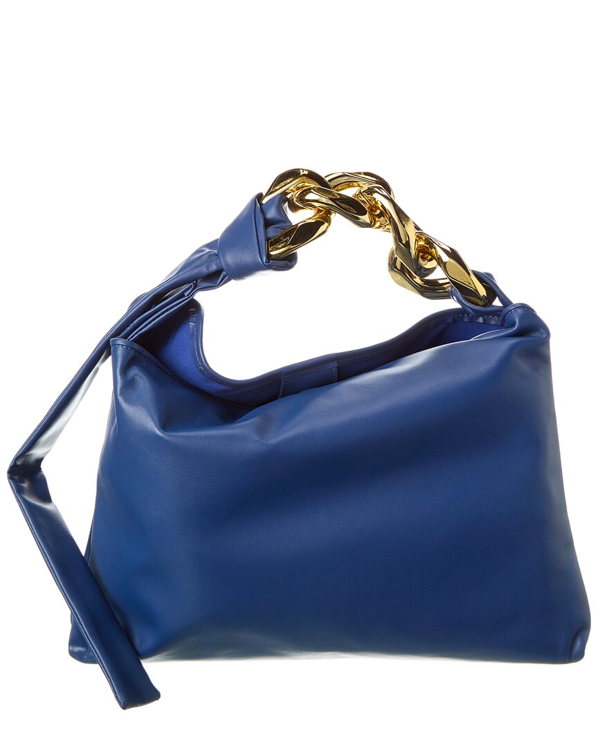 Tiffany & Fred Paris Soft Leather Golden Buckle Leather Hobo Bag In Blue