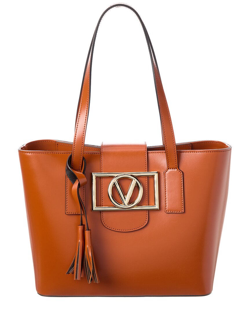 Valentino By Mario Valentino Delphine Super V Leather Tote