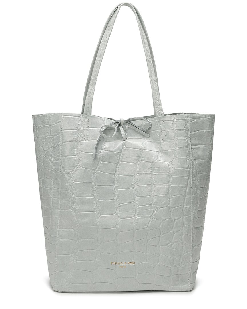 Tiffany & Fred Paris Croc-embossed Leather Tote
