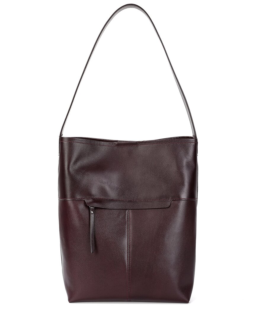 Shop Tiffany & Fred Paris Shiny Leather Tote In Brown