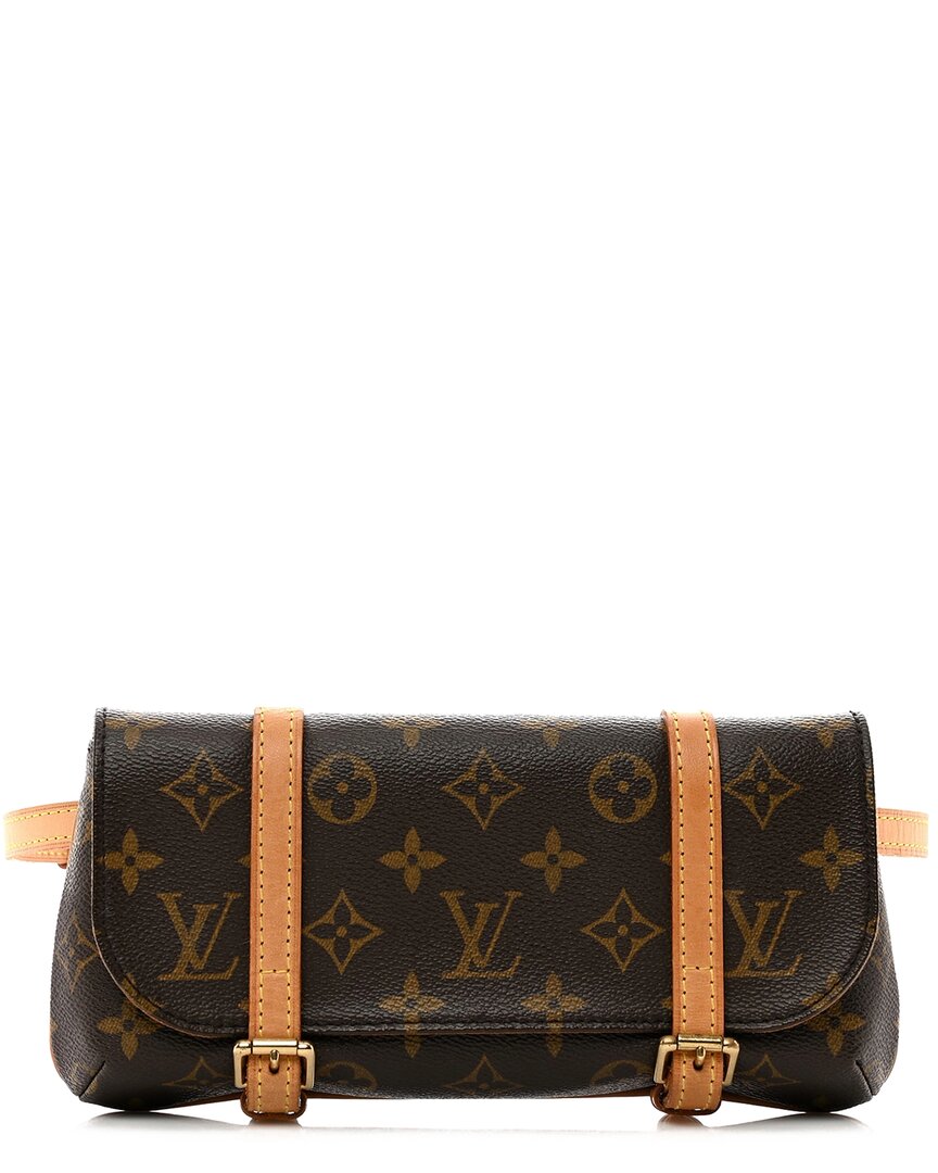 Pre-owned Louis Vuitton Brown Monogram Canvas Pochette Marelle Pm (authentic Pre-loved)