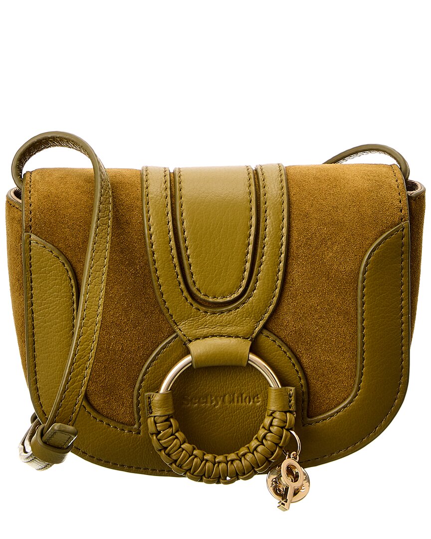 See By Chloé Hana Mini Leather & Suede Crossbody In Green