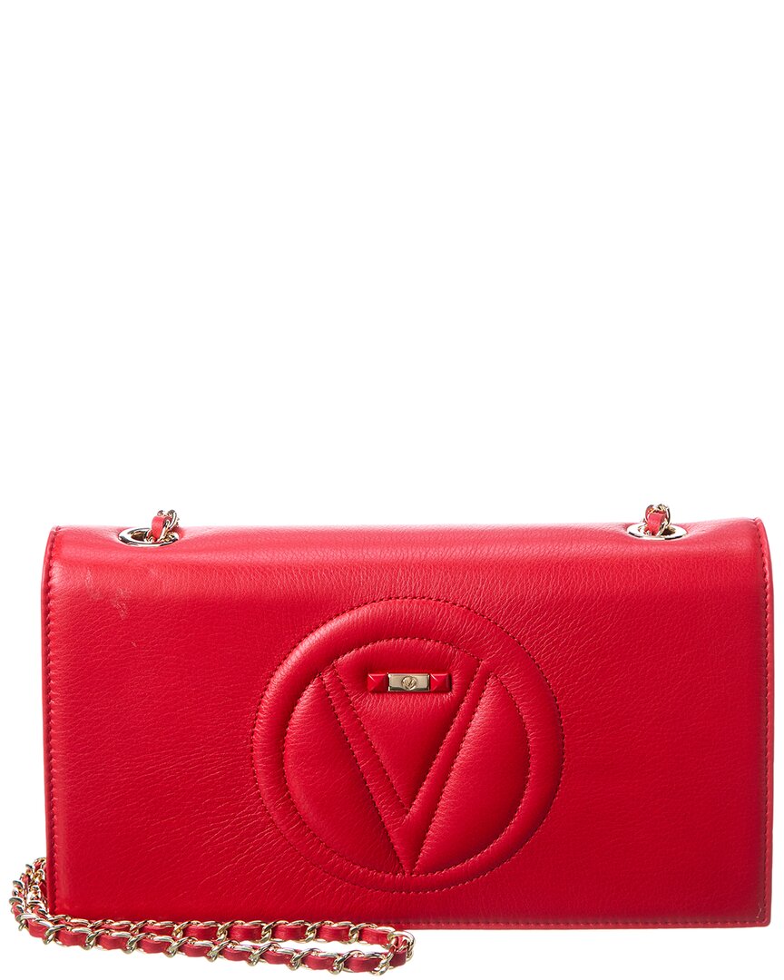 Valentino By Mario Valentino Lena Signature Leather Shoulder Bag In Red