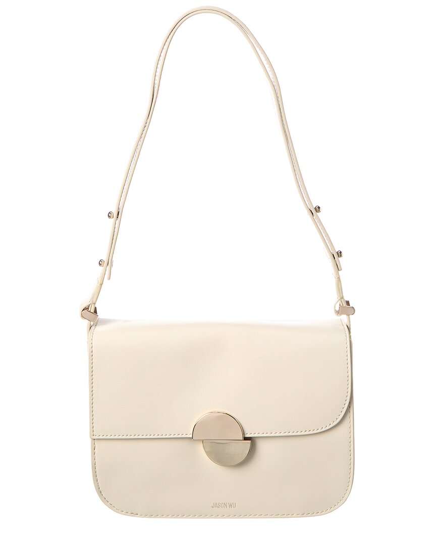 Jason Wu Orbit Leather Shoulder Bag In White