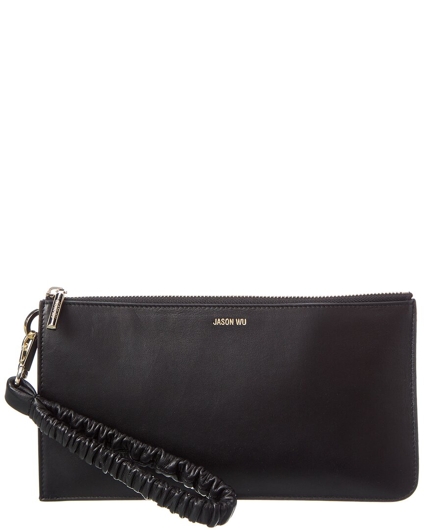 Jason Wu Rommy Leather Wristlet In Black