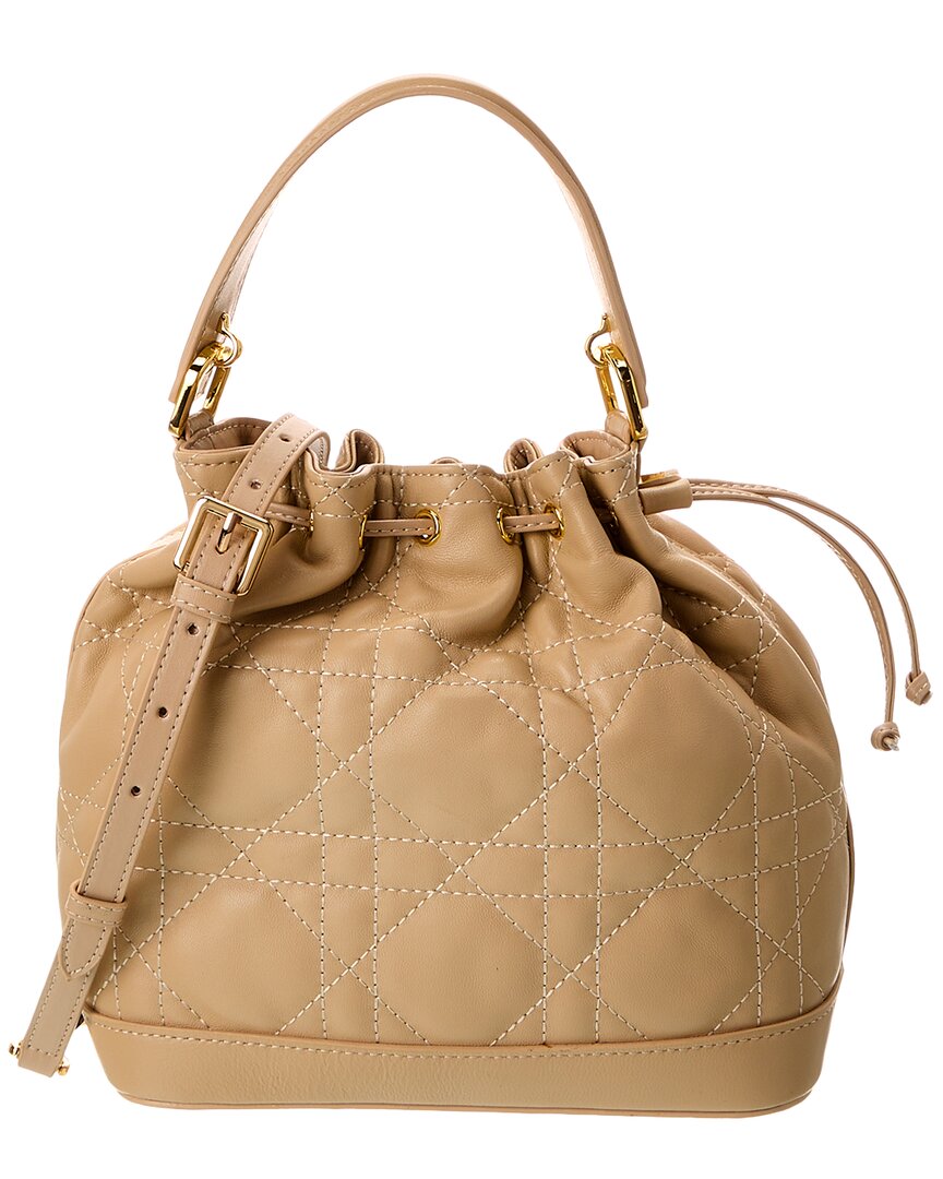 TIFFANY & FRED PARIS TIFFANY & FRED PARIS LARGE QUILTED LEATHER DRAWSTRING BAG