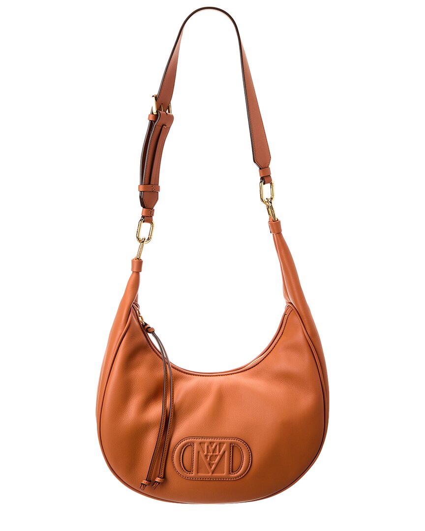 Mcm Leather Shoulder Bag In Orange