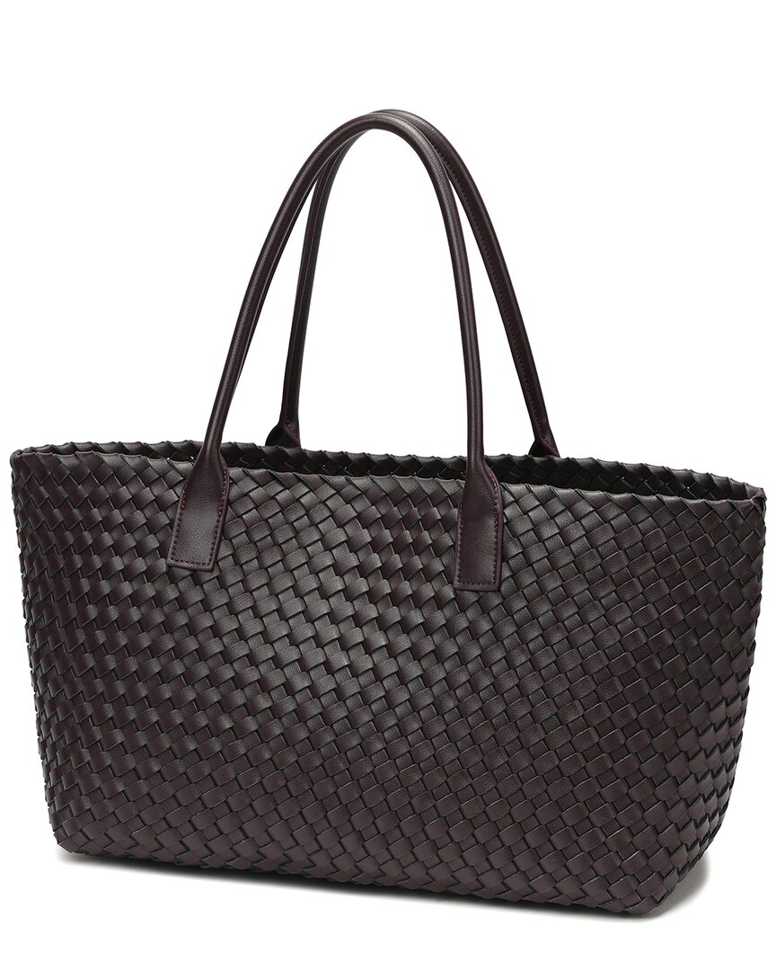 Tiffany & Fred Paris Large Hand-woven Leather Tote